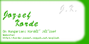 jozsef korde business card